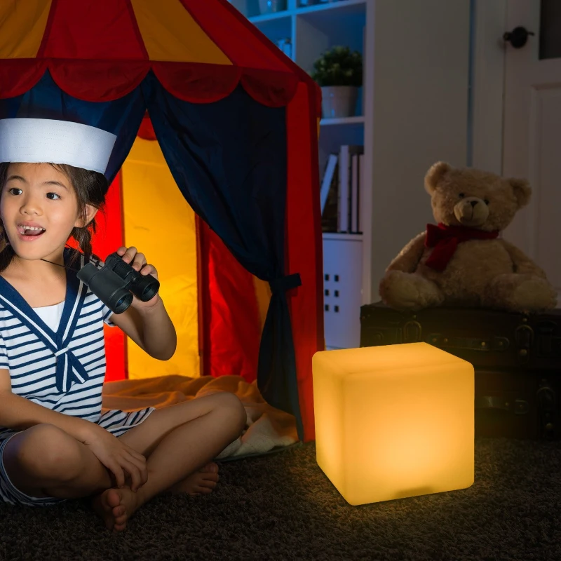 HOMCOM LED Glowing Cube Lamp