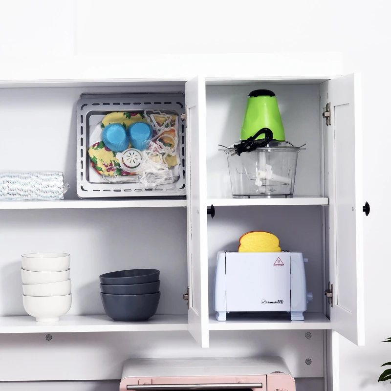 HOMCOM Unit Cabinet Drawer Storage Pantry Home White 180x101cm Freestanding Kitchen Cabinet