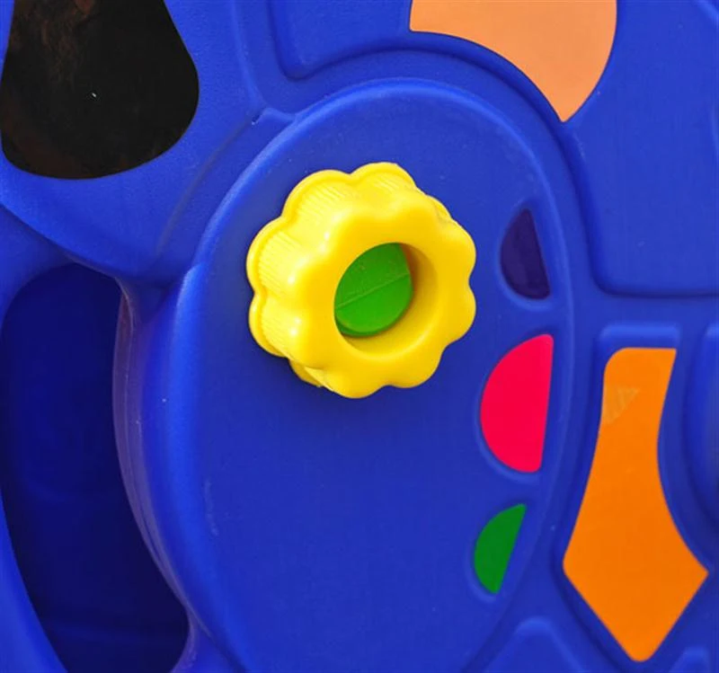 HOMCOM Kids Garden Playground W/ Swing Slide and Basketball Hoop-Red/Blue