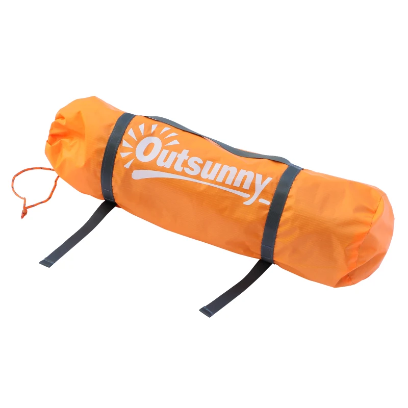Outsunny Aluminium Frame 2 Person Lightweight Camping Tent Orange