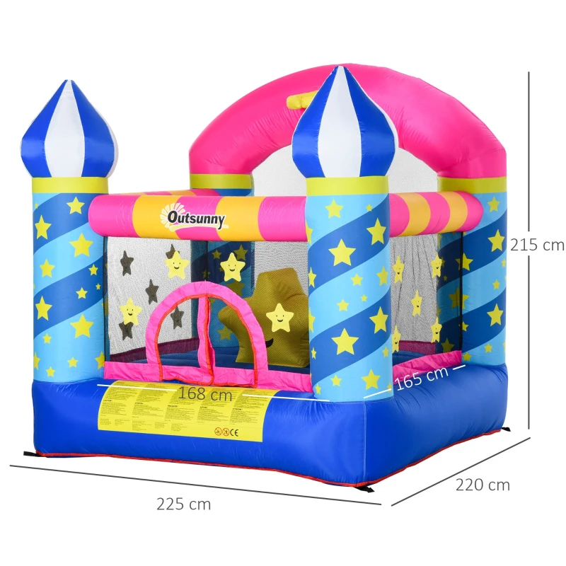 Outsunny Bounce Castle Inflatable Trampoline Octopus Design L200*W200*H210CM