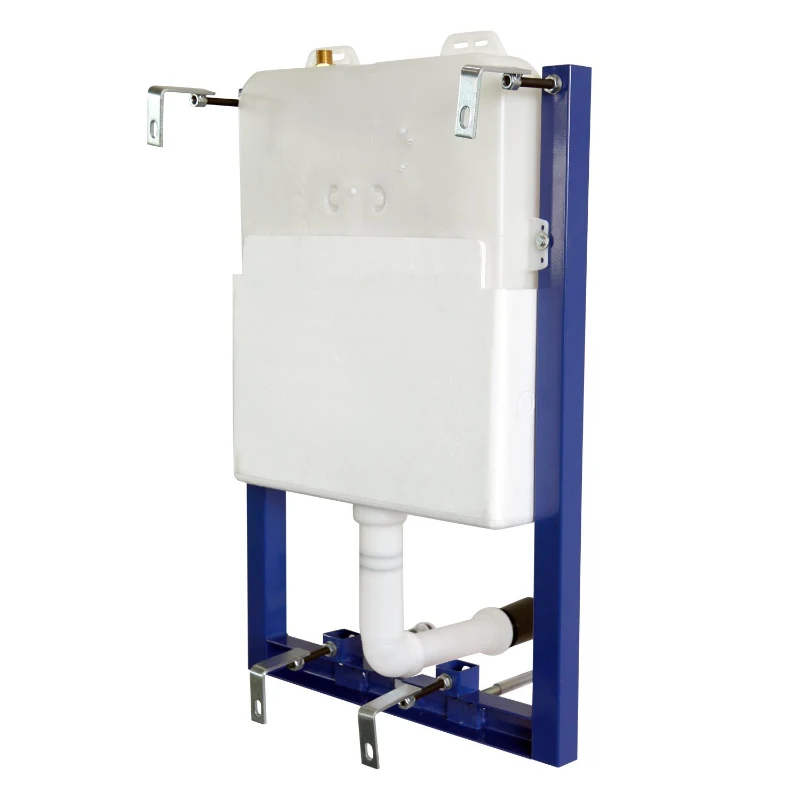 HOMCOM Toilet Installation System, Cistern Capacity 7L-White/Blue