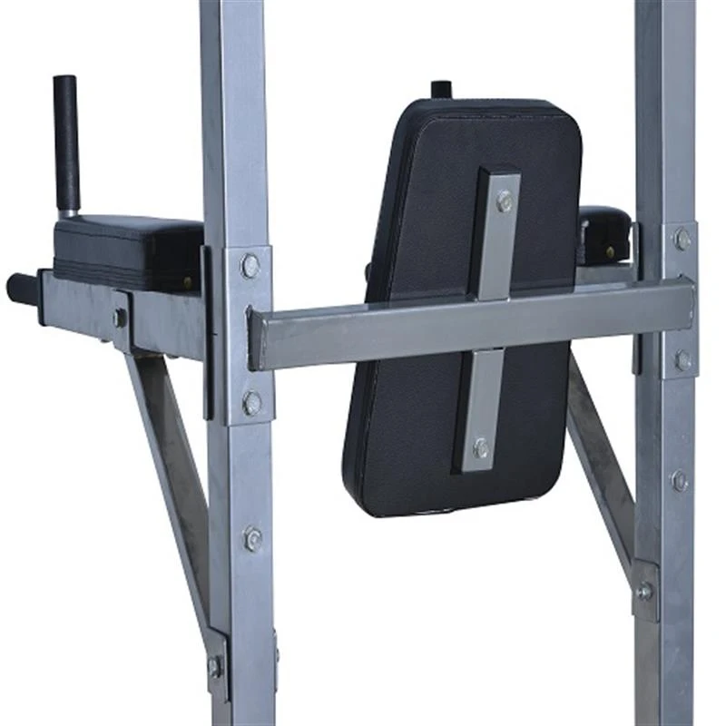 HOMCOM Power Tower Pull Push Dip Station Rack-Silver