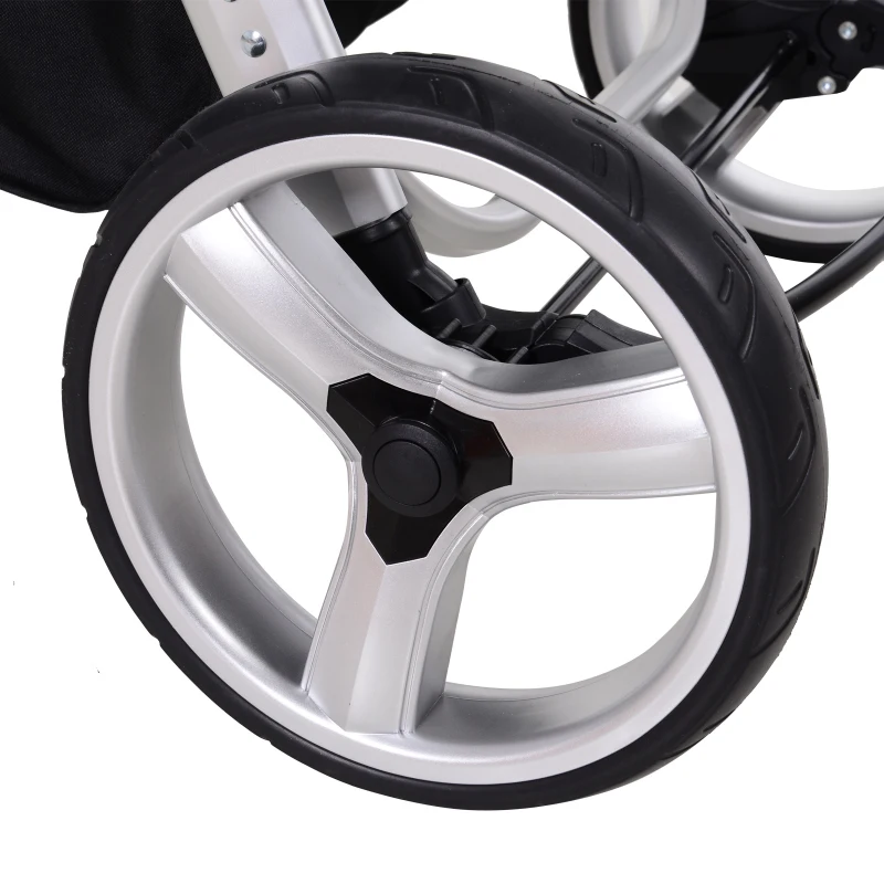 HOMCOM 3-in-1 Travel System Versatile Stroller Infant Car Seat Transfer Dark Grey