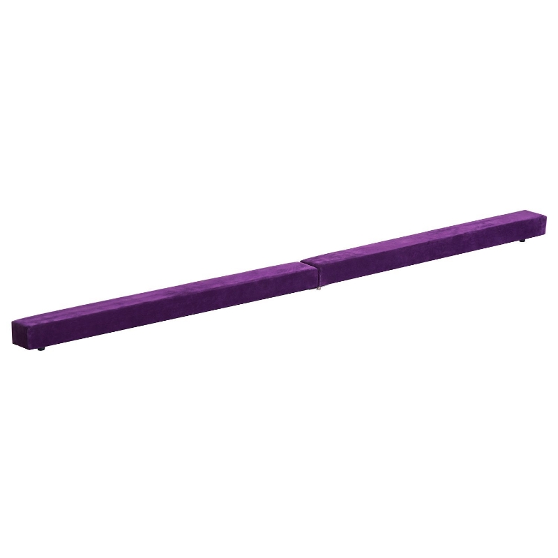 HOMCOM Suede Upholstered Wooden Folding Balance Beam Trainer Purple