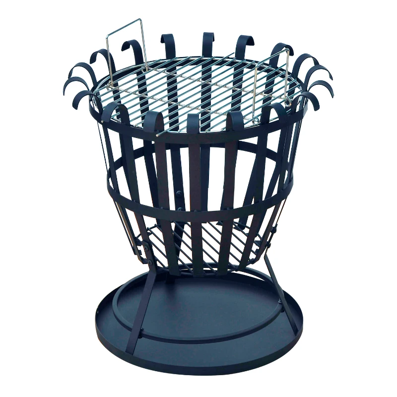 Outsunny Portable Brazier Fire Pit-Black
