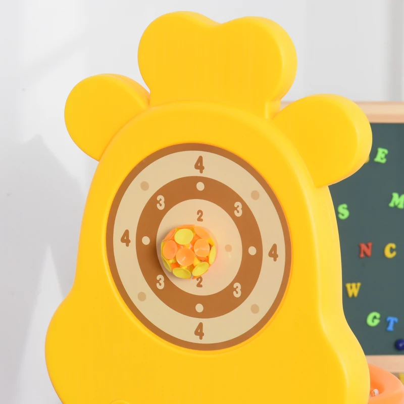 HOMCOM Kids Multifunctional Plastic Giraffe Basketball Playset