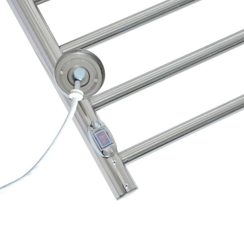 HOMCOM 53Wx10.5Dx87H cm Electric Heated Towel Rail-Silver