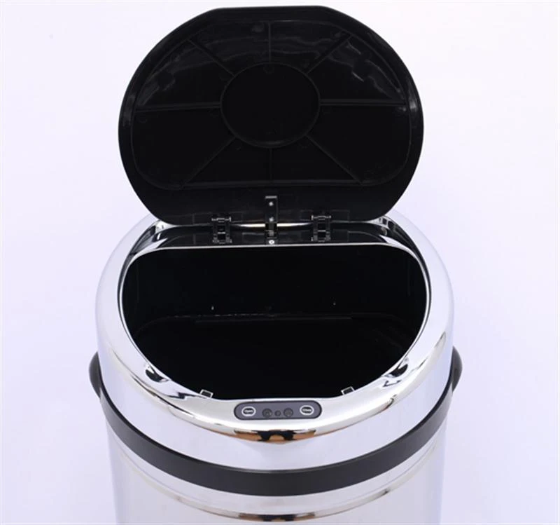 HOMCOM 30L Stainless Steel Sensor Trash Can W/ Bucket-Chrome