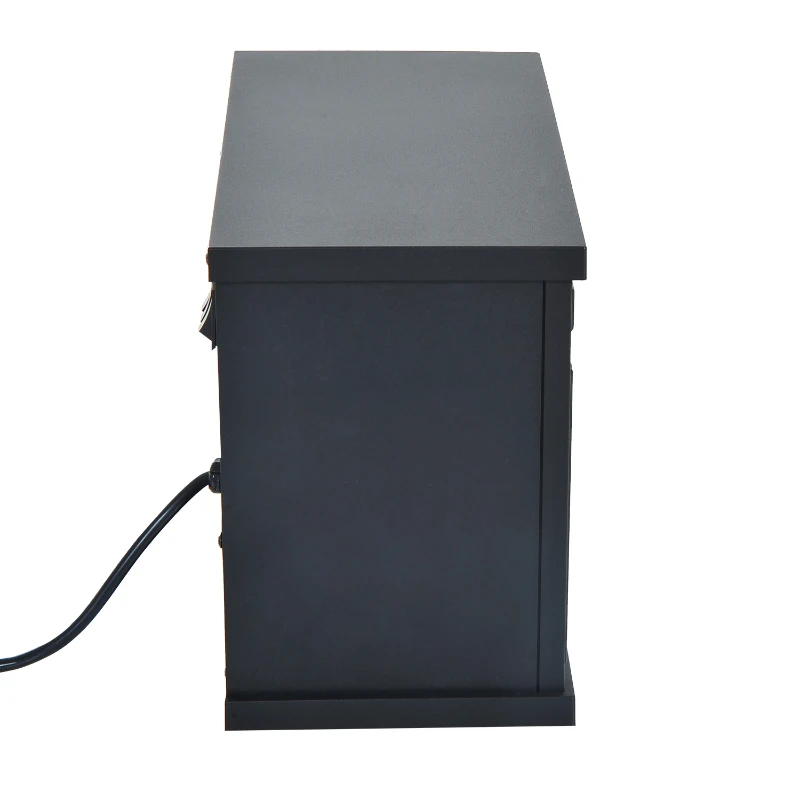 HOMCOM Fire Wood LED Flame Electric Fireplace-Black