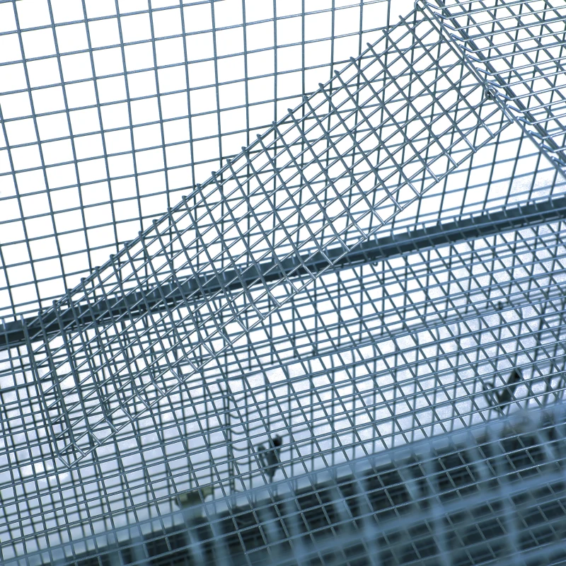 PawHut 3-Level Hamster Cage Small Animal Rat Pet Hutch House Easy Clip Base Ladder Grey