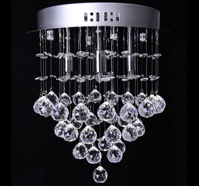 Crystal Chandelier Glass Droplets Ceiling Light Pendant Lamp