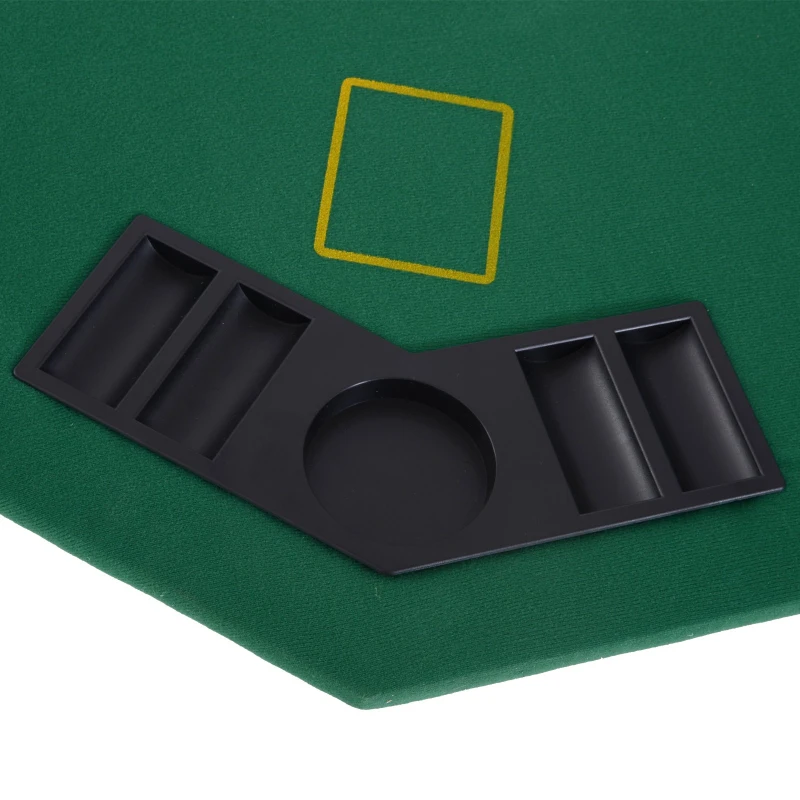 HOMCOM MDF 8 Player Folding Poker Table Green