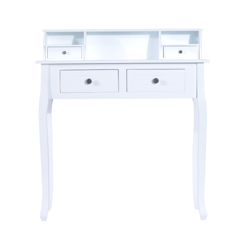 HOMCOM Dressing Table W/4 Drawers-White 