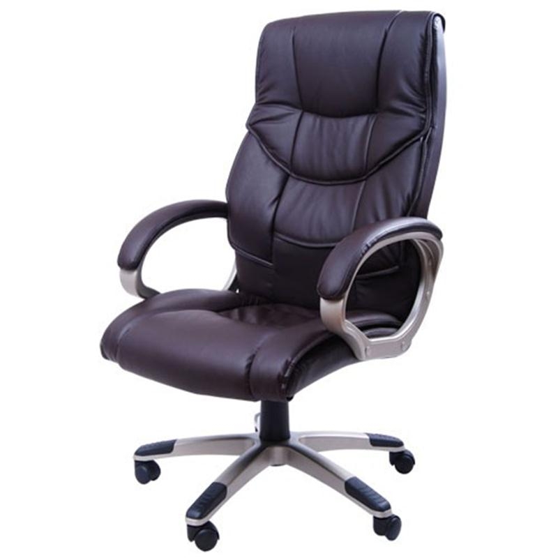 HOMCOM PU Leather Ergonomic Executive Office Desk Chair Brown