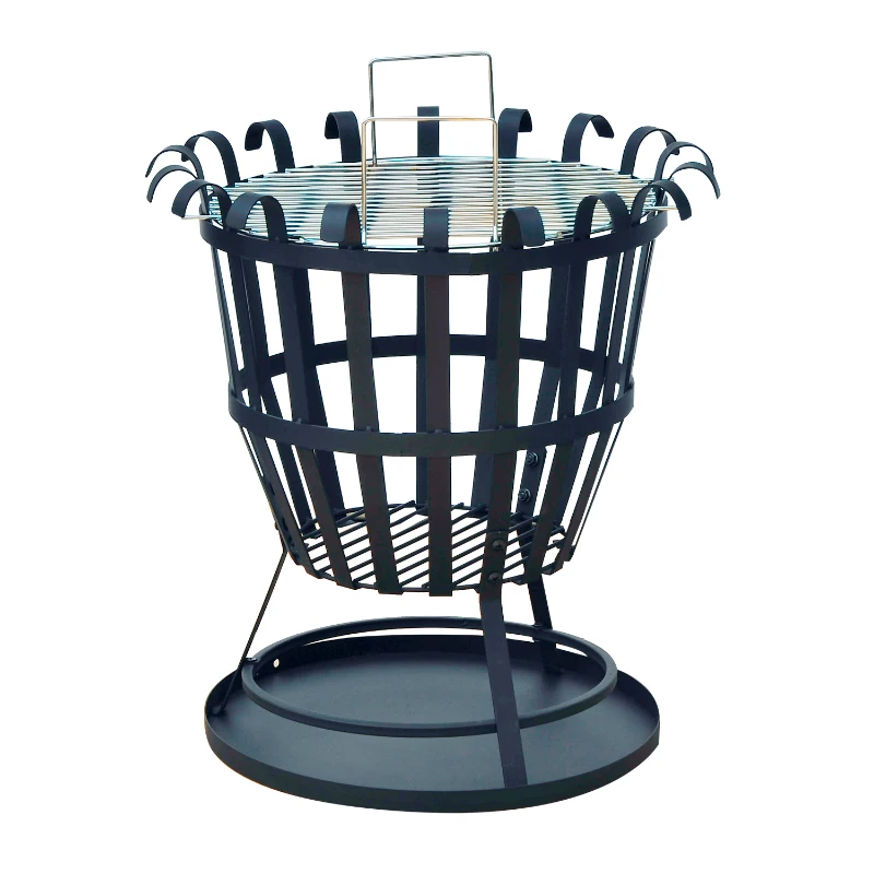 Outsunny Portable Brazier Fire Pit-Black