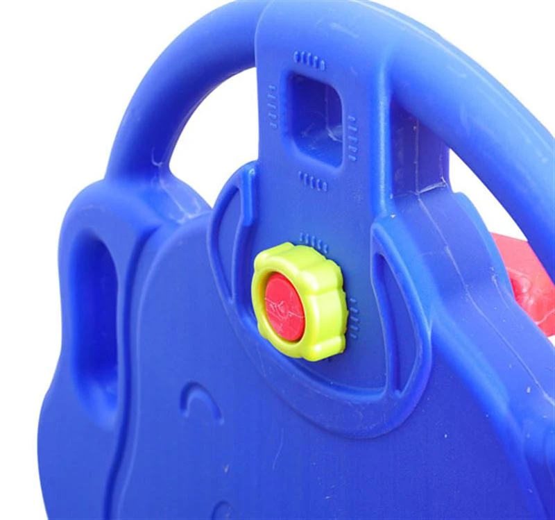 HOMCOM Kids Garden Playground W/ Swing Slide and Basketball Hoop-Red/Blue