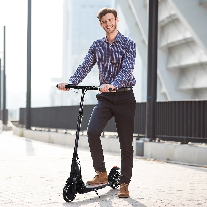 HOMCOM 250W Folding E-Scooter 36V Powered for Adults Black