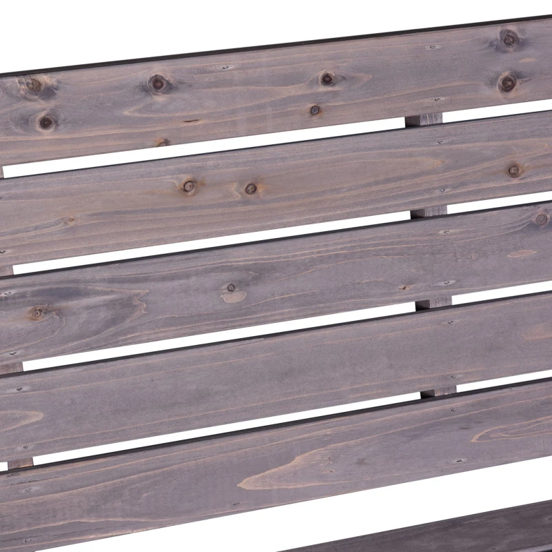 Outsunny 3-Seater High Back Fir Wood Garden Bench