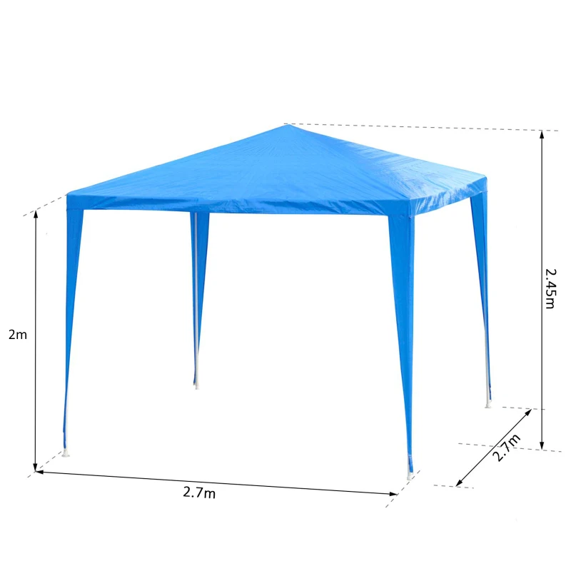 Outsunny Garden Gazebo, 2.7x2.7m-Blue
