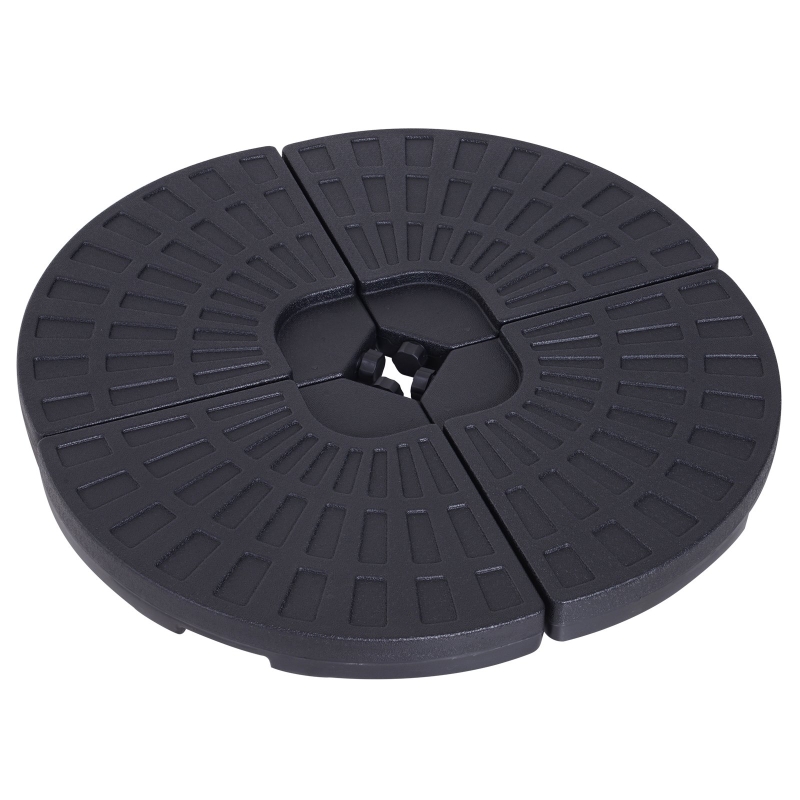 Outsunny 4Pc Portable Umbrella Base Parasol Stand Weights Holder Sand Water Filled Outdoor
