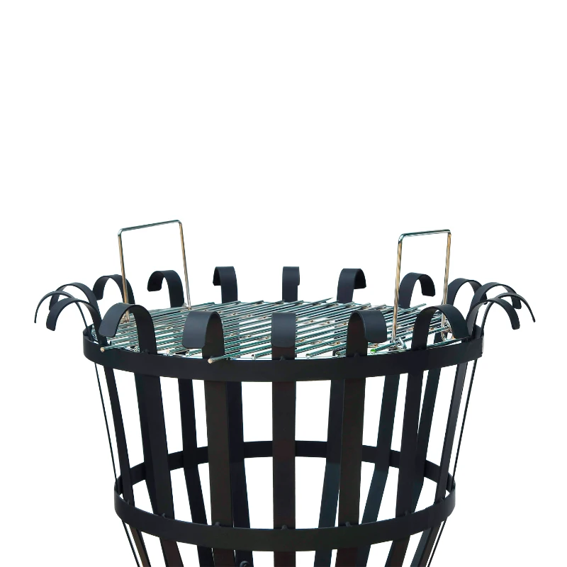 Outsunny Portable Brazier Fire Pit-Black