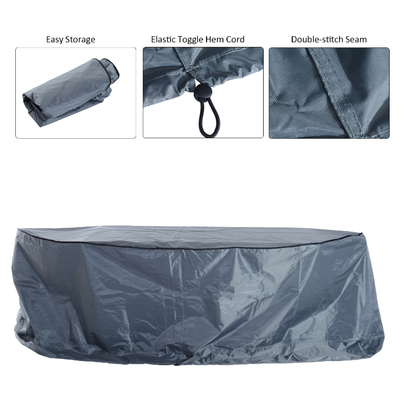 Outsunny 235Lx135Wx94H cm 2-3 Seater Sofa Waterproof Furniture Cover-Grey