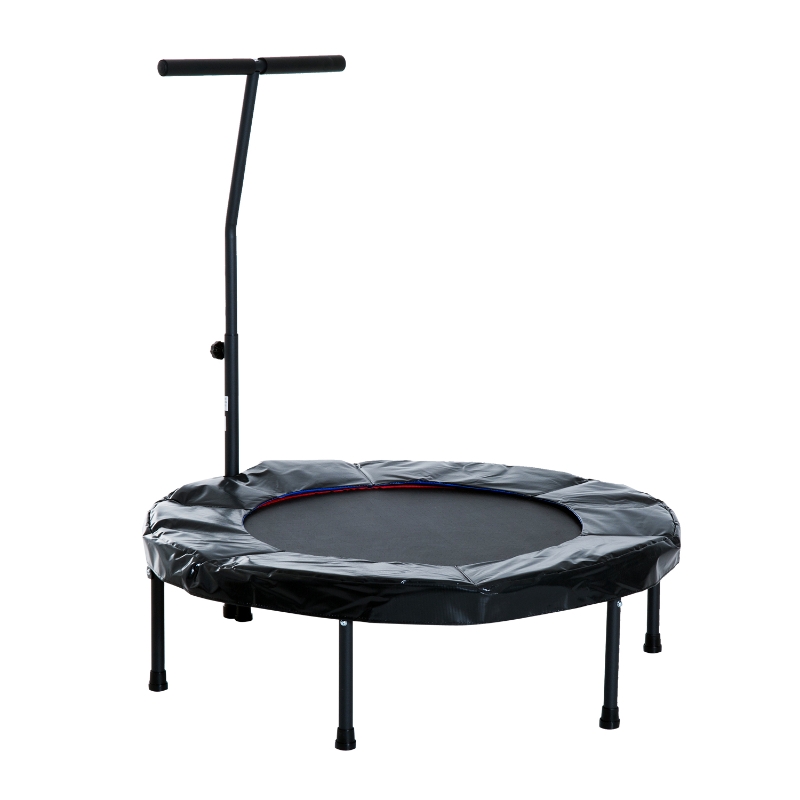 HOMCOM 3.25ft Trampoline Rebounder Adjustable Jumper, 39"-Black