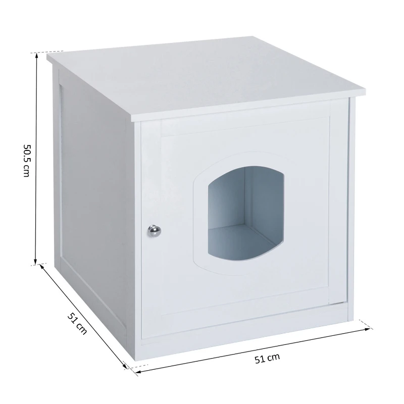 Pawhut Cat Litter House-White