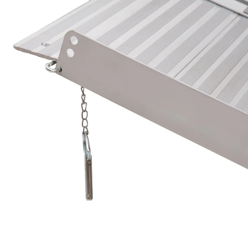 HOMCOM Folding Aluminum Ramp W/Handle for Wheelchairs/Scooters/Pet Mobility 40"