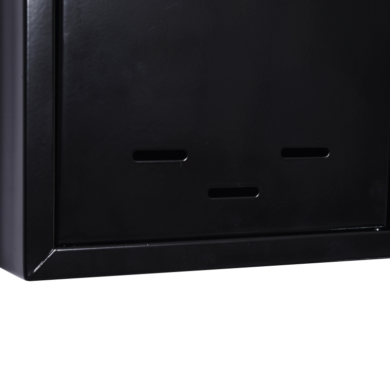 HOMCOM Wall Mounted Metal Letterbox W/2 Keys, 24Lx9.5Wx35.5Hcm-Black