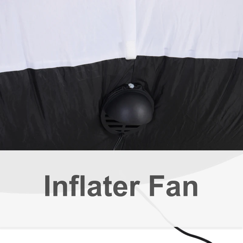 HOMCOM Inflatable Halloween Spider Outdoor Decoration w/ LED Lights 200cm