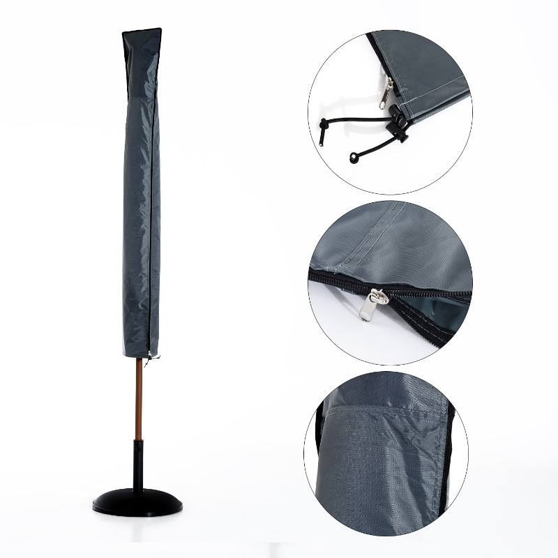 Outsunny Garden Offset Umbrella Parasol Waterproof Cover-Grey