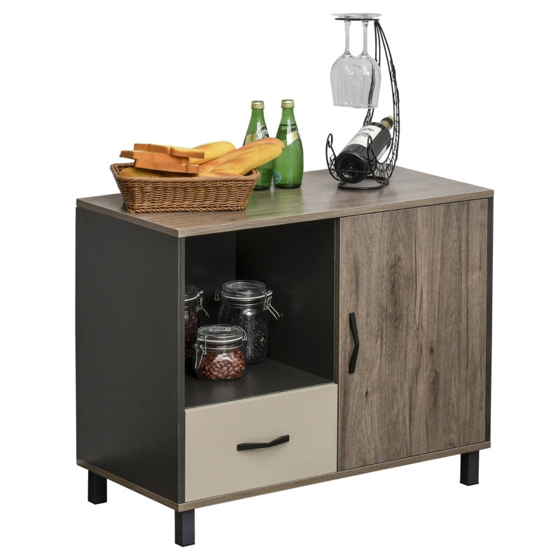 HOMCOM MDF 4-Compartment Sideboard Cabinet