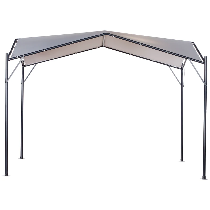 Outsunny 3.5m x 3.5m Pavilion Steel Frame Garden Canopy White