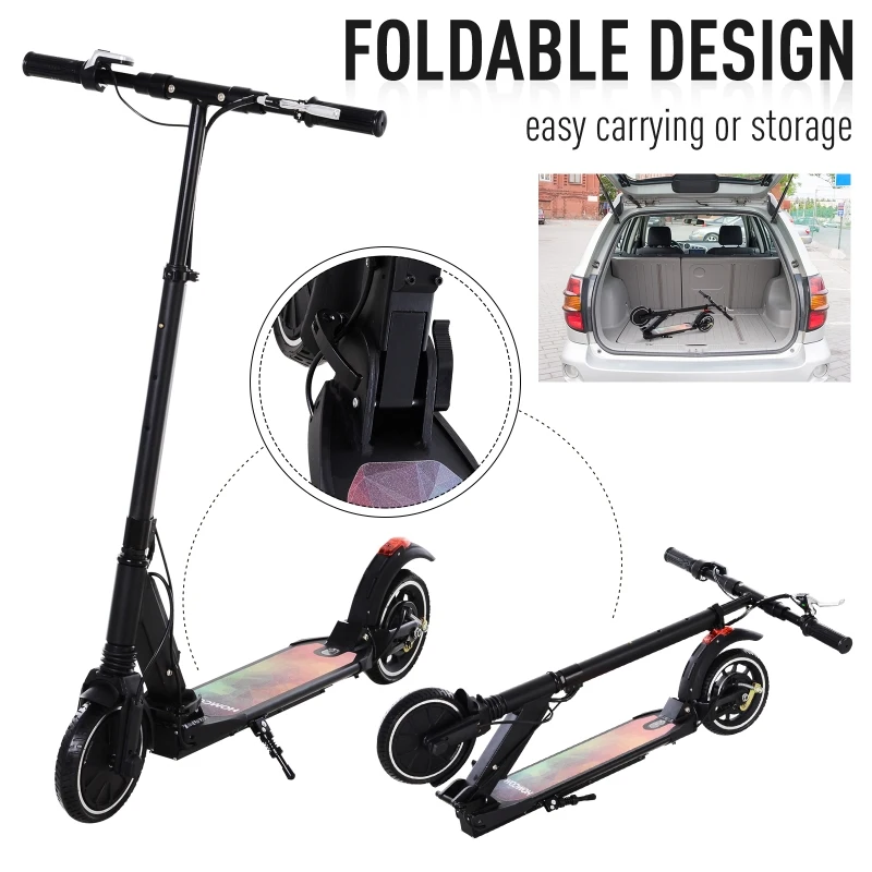 HOMCOM 250W Folding E-Scooter 36V Powered for Adults Black