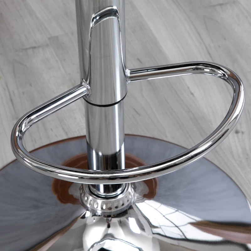 HOMCOM Modern Fabric Bar stool Armless Adjustable Height with Swivel Seat, Set of 2