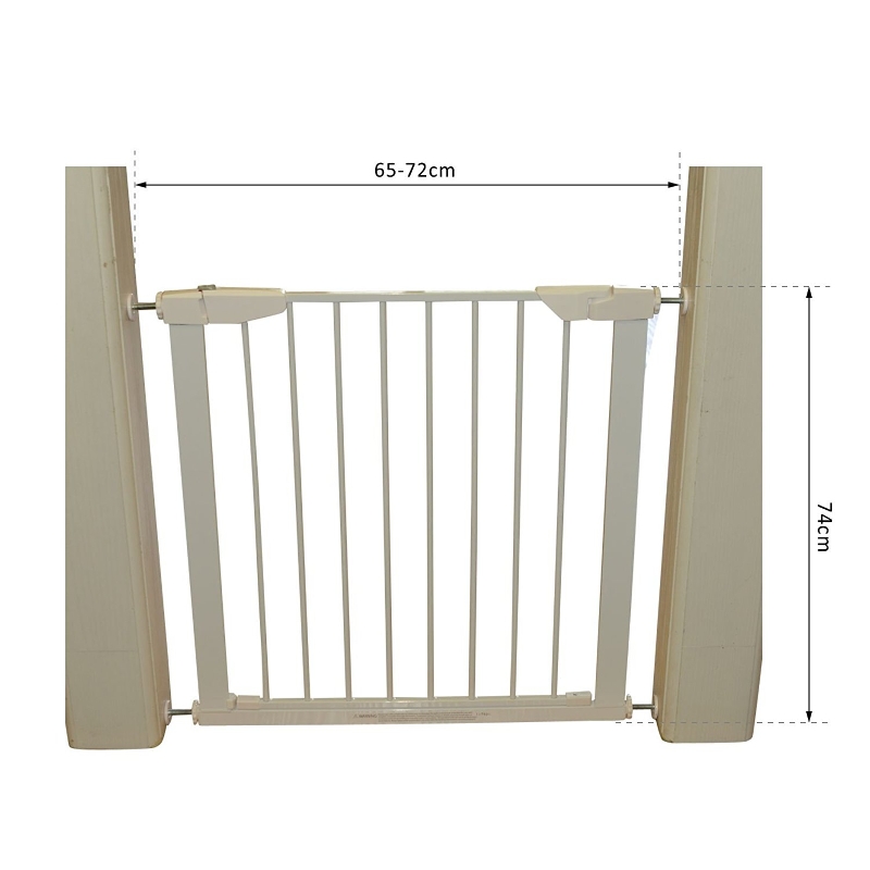 Pawhut Retractable Pet Safety Gate, 6572x74 cmWhite