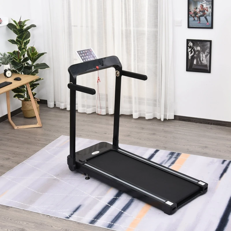 HOMCOM 600W Foldable Steel Motorised Treadmill Black