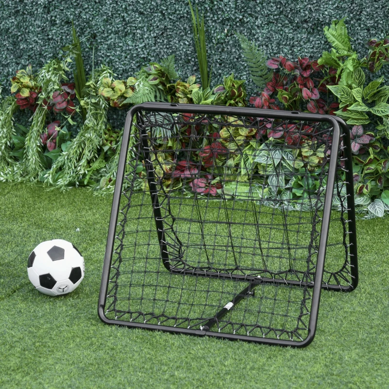 HOMCOM Double-Sided Rebounder Net with Adjustable Angles, Training Aid Target Goal Kickback Net for Football, Baseball, Basketball
