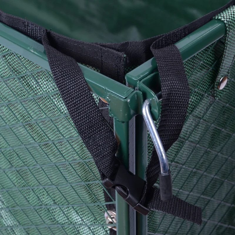 Outsunny Heavy Duty Garden Trolleys 4 Wheels, Large Size-Green