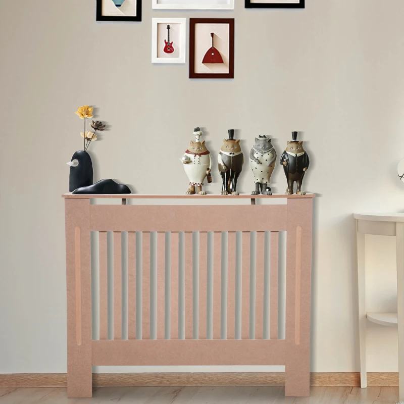HOMCOM 112Lx19Wx81H cm MDF Radiator Cover-Burlywood Colour