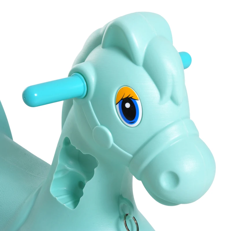 HOMCOM  Baby Horse Rocker Kids Rocking Horse Plastic Ride On Horse Kids Rocking Ride On Toy Rocker Toddler Balance Training - Green