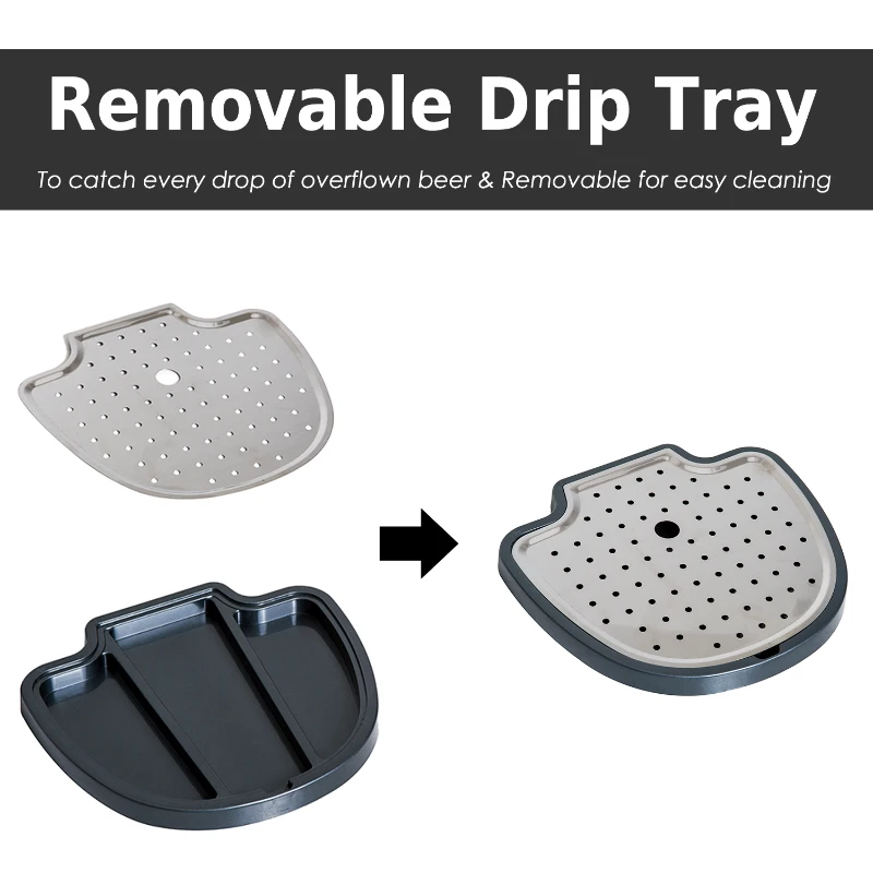 HOMCOM Electric Beer Dispenser, 5 Litre-Black