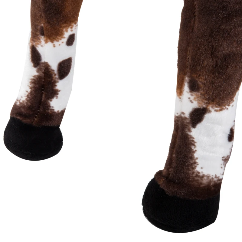 HOMCOM  Baby Horse Rocker Kids Rocking Horse Ride On Horse Kids Rocking Kids Spring Riding Horse Toy on Wheels w/ Sound Brown Saddle