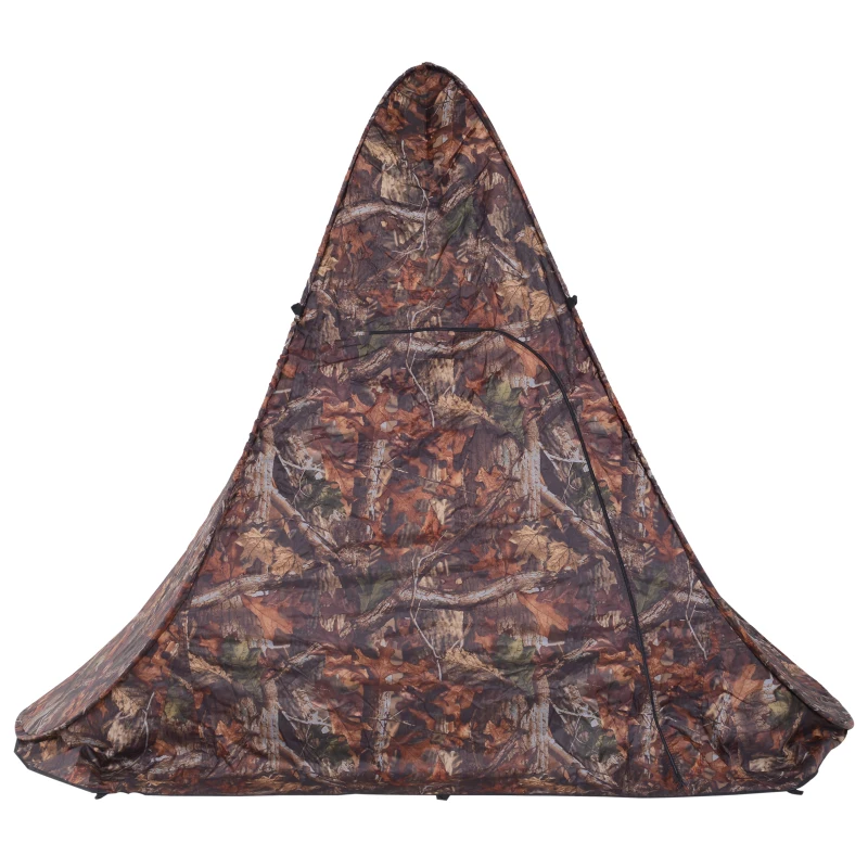 Outsunny 77" Pop Up Hunting Tent Ground Blind Outdoor Hide Bird Watching Window