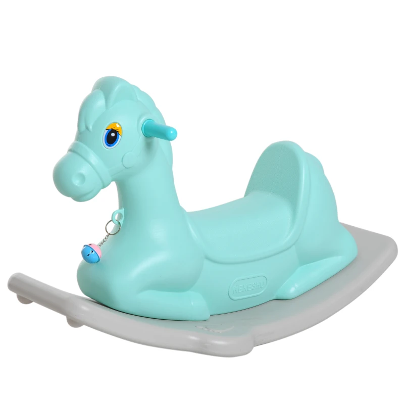 HOMCOM  Baby Horse Rocker Kids Rocking Horse Plastic Ride On Horse Kids Rocking Ride On Toy Rocker Toddler Balance Training - Green