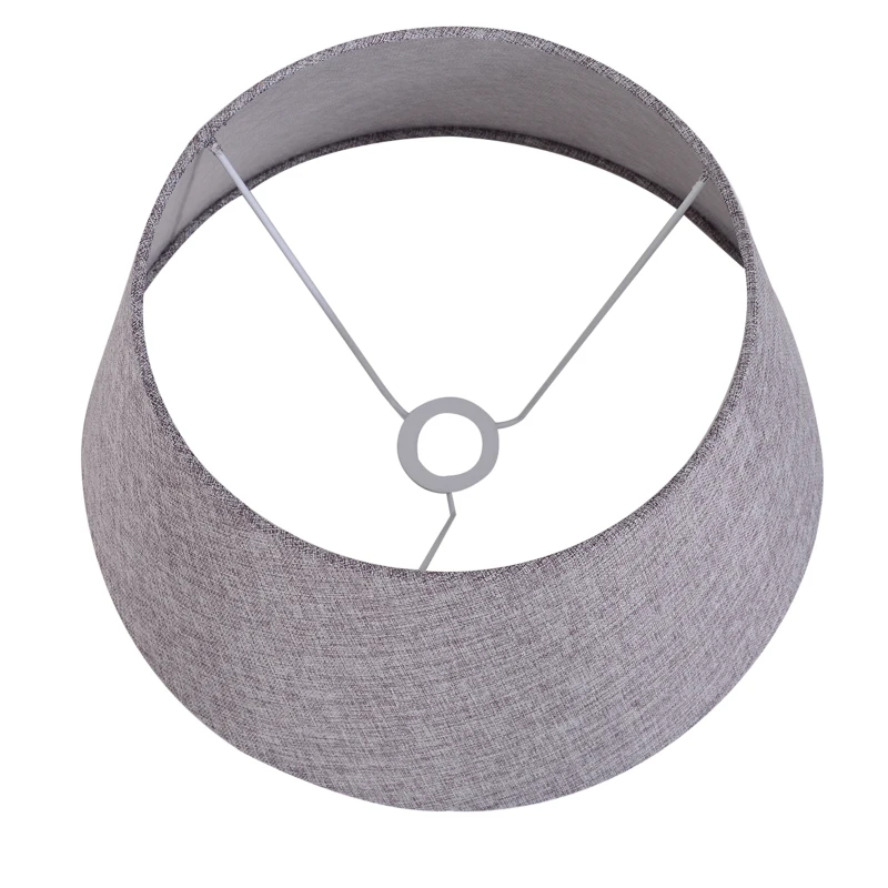 HOMCOM Free Standing Floor Lamp Bedside Light Wooden Holder Storage Shelf Shade Grey