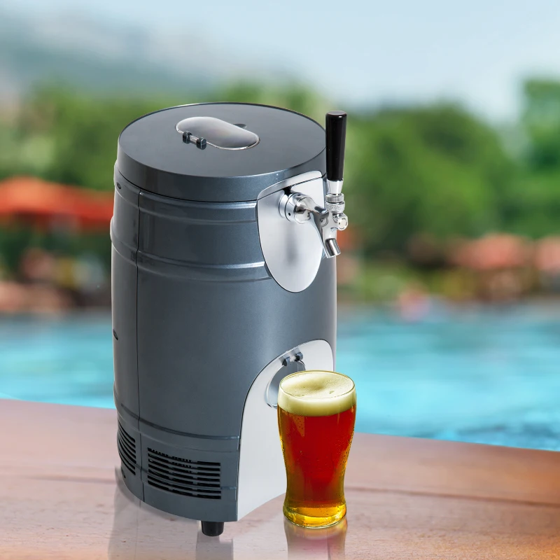 HOMCOM Electric Beer Dispenser, 5 Litre-Black