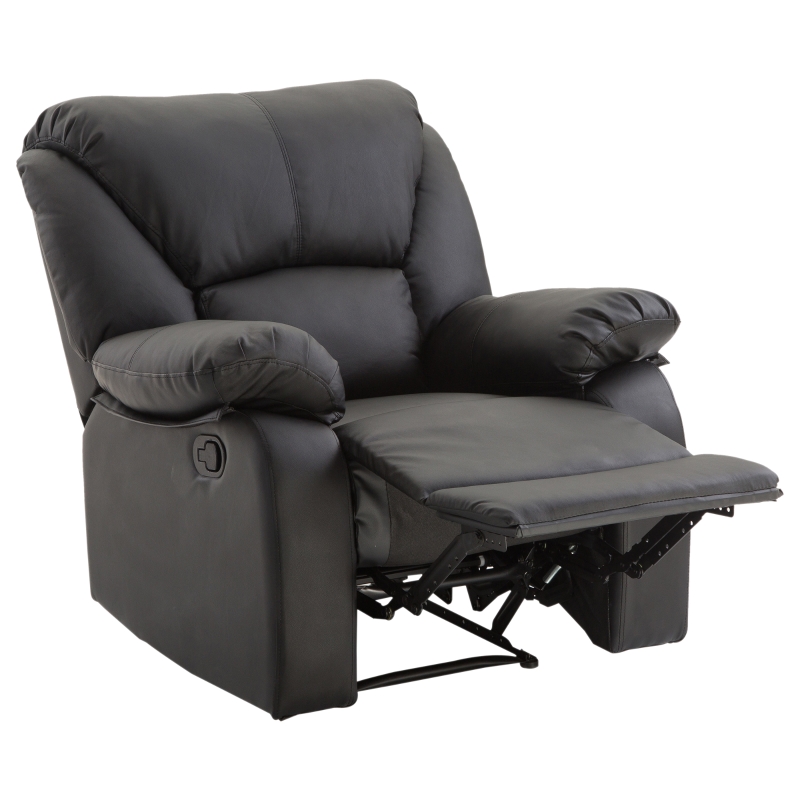 PU Leather Armchair Recliner Padded Armrest Cinema Living Room